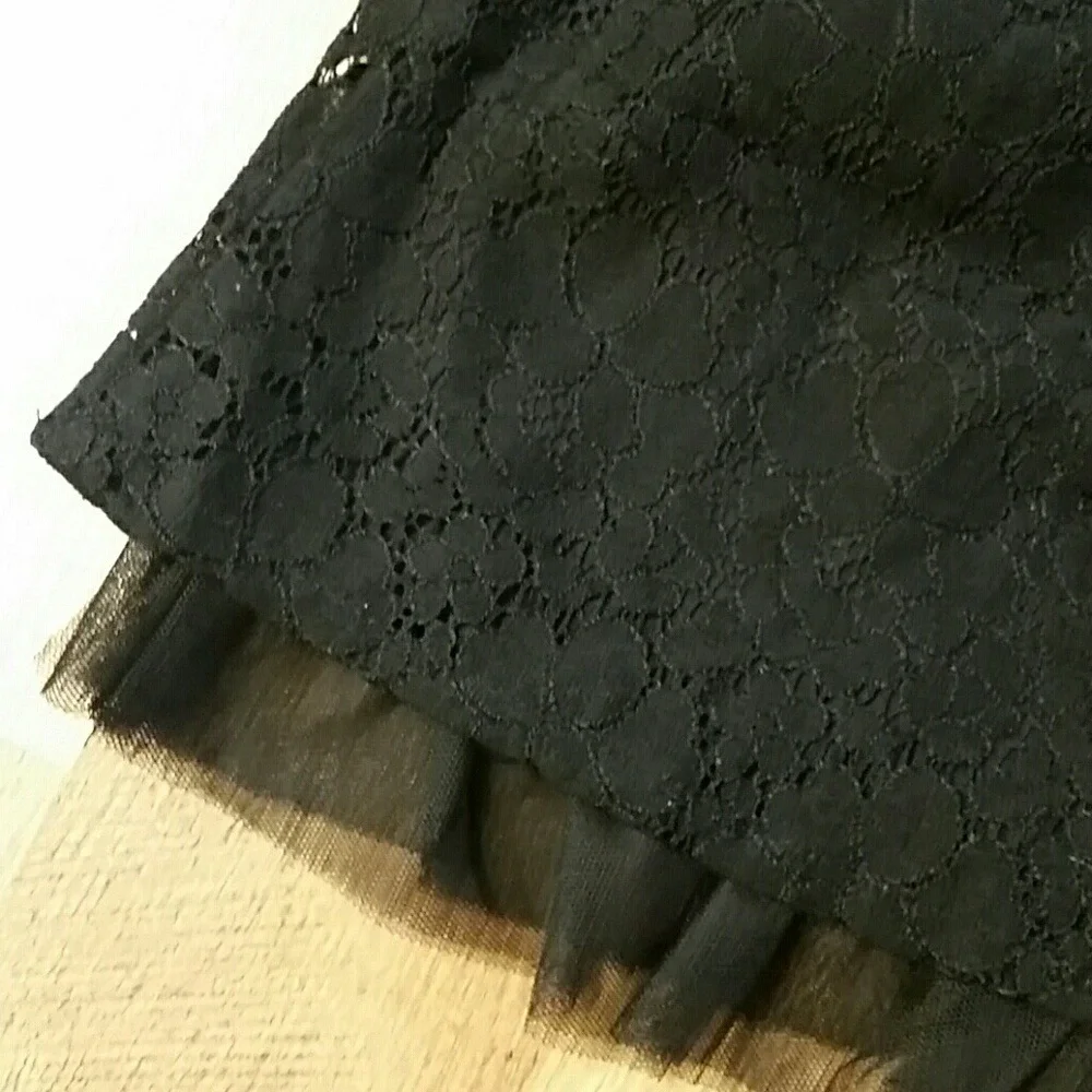 Faded Glory Girls NWT Black Lace‎ Skirt with Circo Pink Lace Tank Top Size 4T